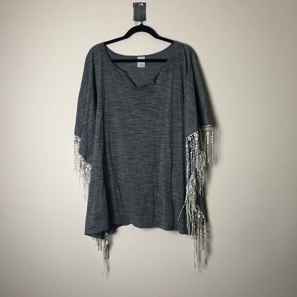 Lucky Brand Other - Lucky Brand Grey Tassel Bathing-suit Coverup